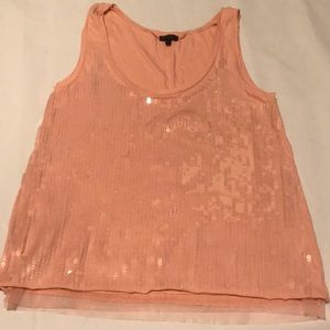 J Crew Collection Pink Sequin Tank Top Women’s Size Medium